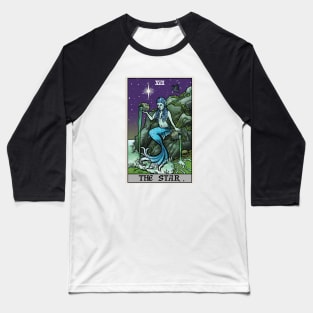 The Star Tarot Card Terror Tarot Edition - Siren Halloween Mermaid Baseball T-Shirt
